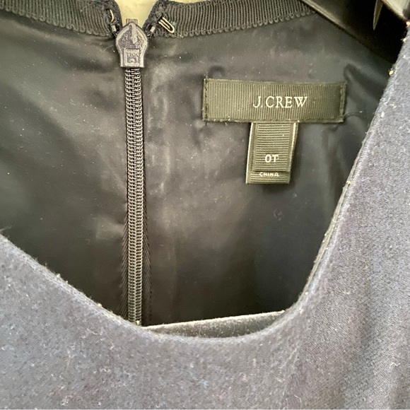 Tall J. Crew A-line navy wool dress, 0T - Picture 5 of 6